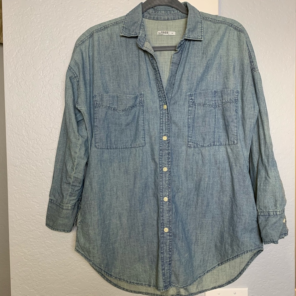 Chambray button down shirt
